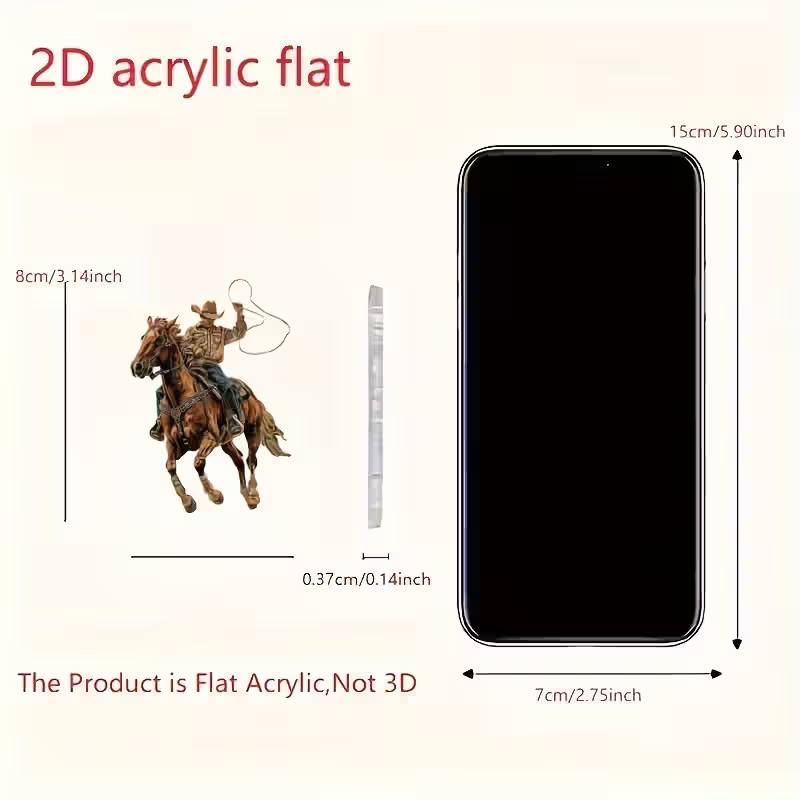 2D Flat Car Hanging Decorations Cute Riding Cowboy