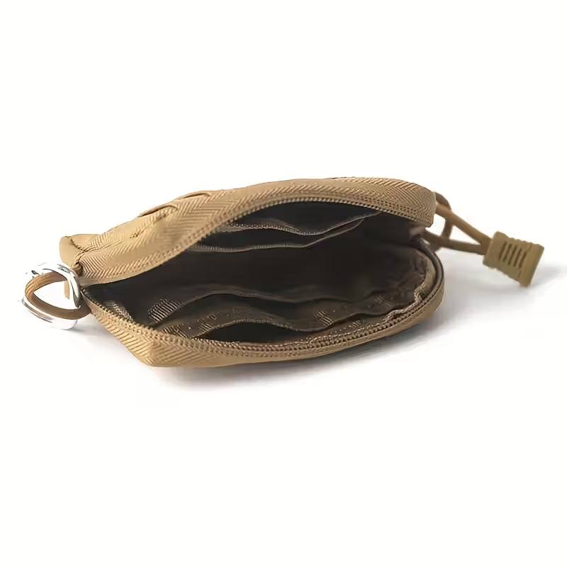 Canvas Coin Purse With Zipper to Wear on Belt