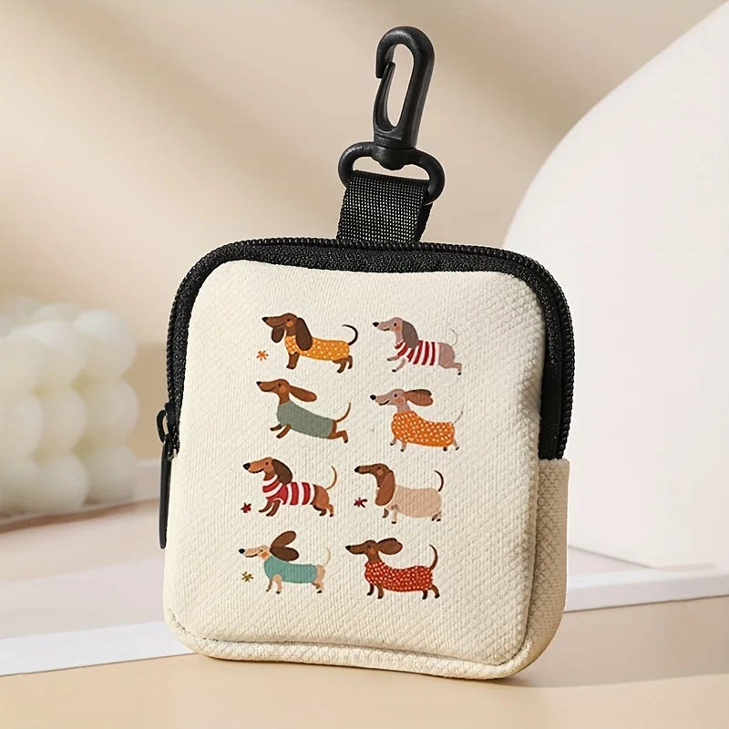 Coin Purse Wallet with Dachshund Pattern