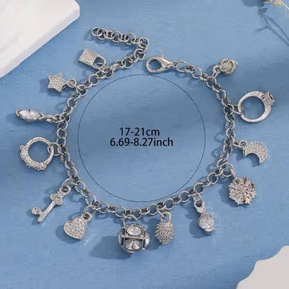 Multi Charm Tibetan Silver Bracelet