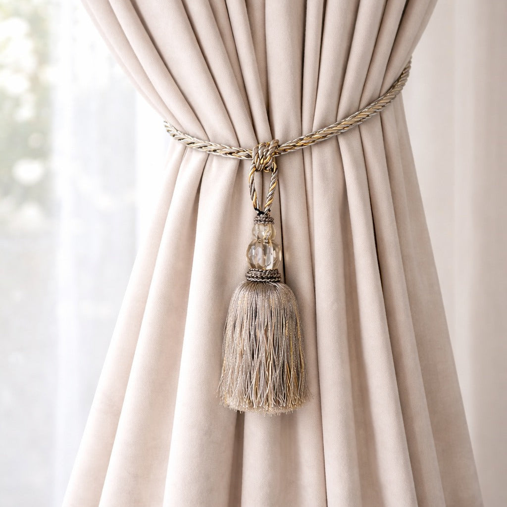 2 x Elegant Curtain & Drapery Tassel Tiebacks