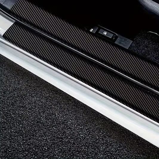 5 Piece Carbon Fiber Car Door Sill Protector Stickers