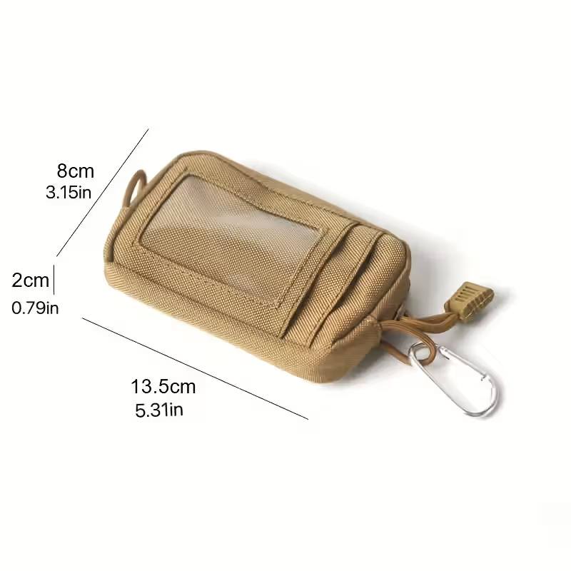 Canvas Coin Purse With Zipper to Wear on Belt