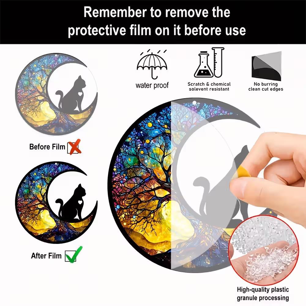 2D Flat Stained Glass Style Window and Car Decoration