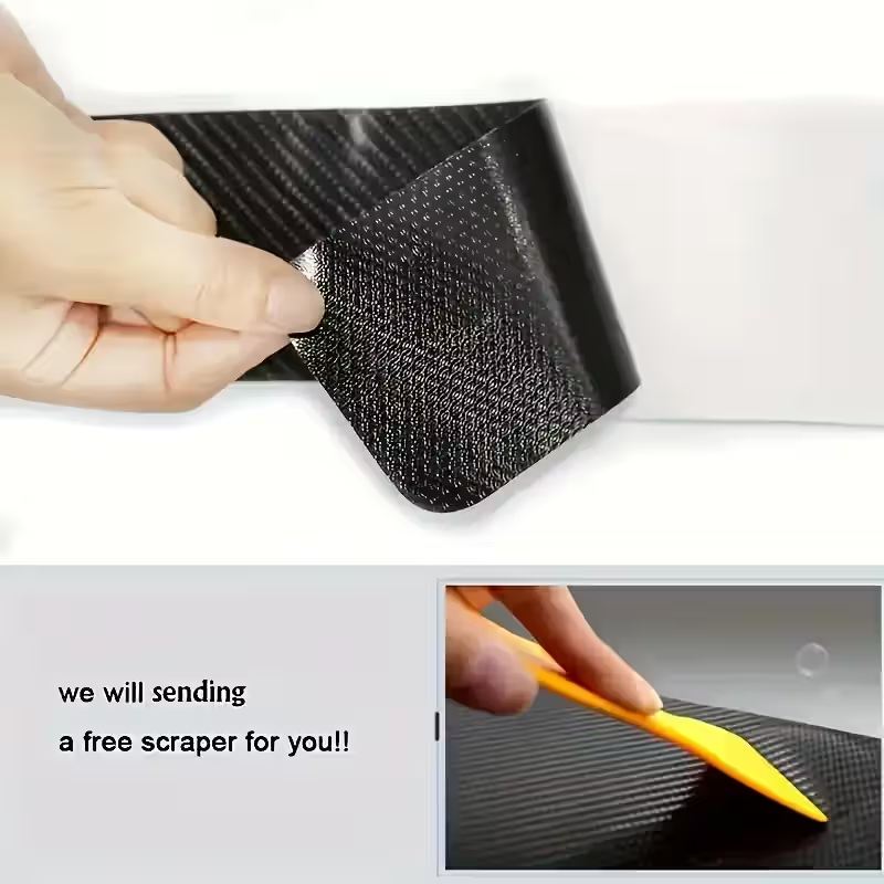 5 Piece Carbon Fiber Car Door Sill Protector Stickers