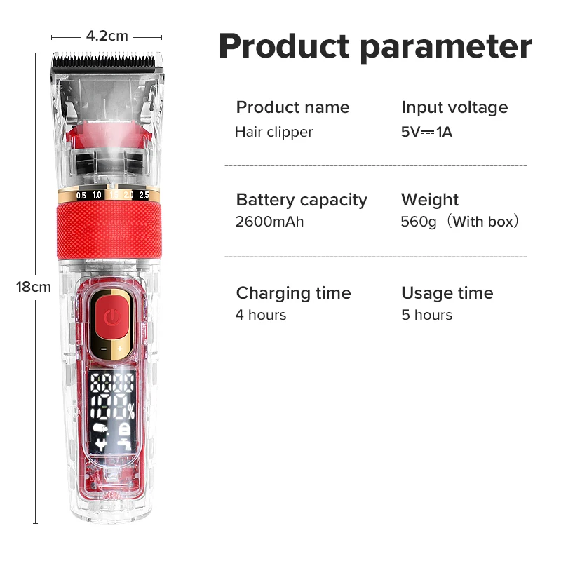 Professional Rechargeable Hair Clipper G7