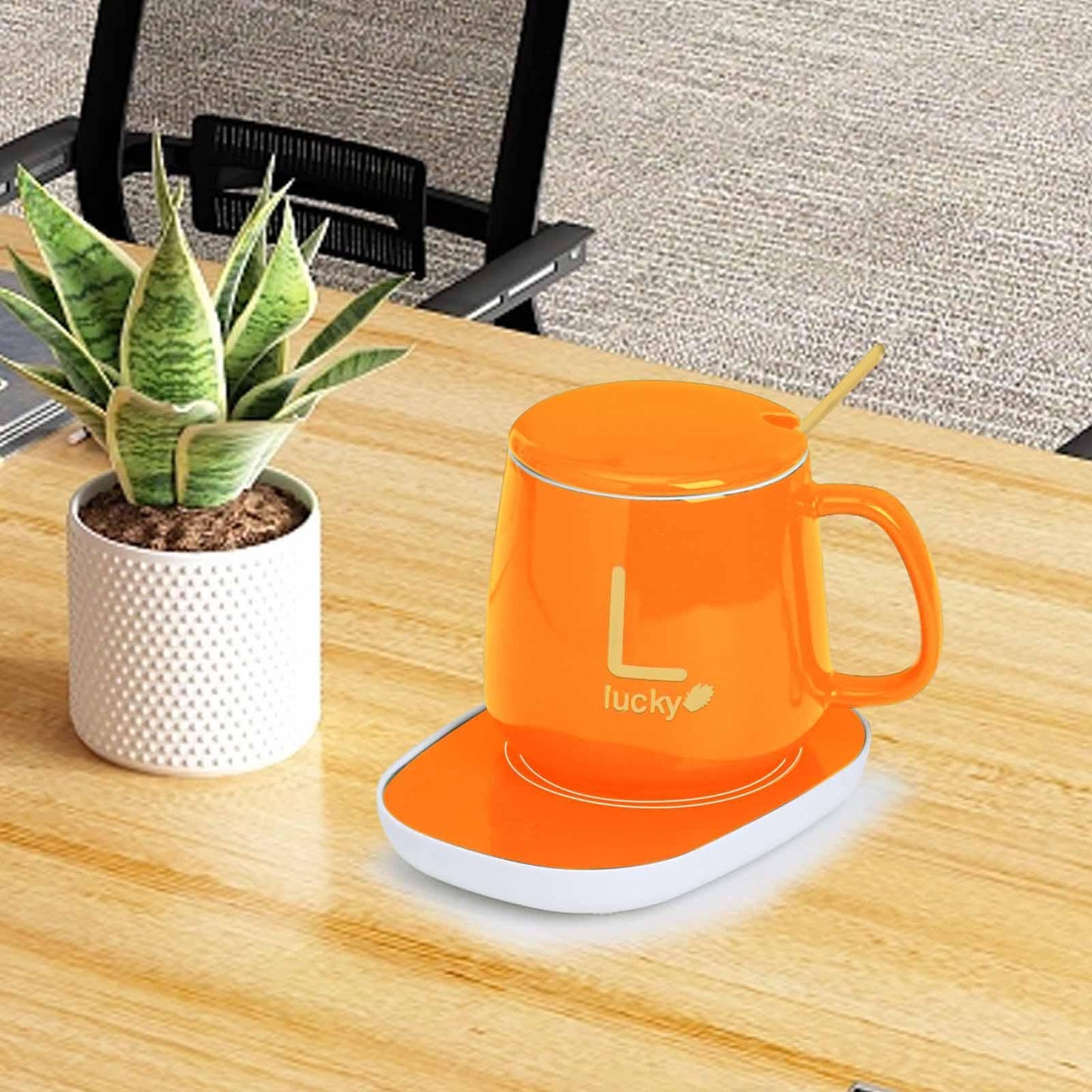 Temperature Control Mug With Smart Heating Coaster