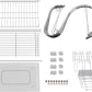 2 Tier Stainless Steel Kitchen Dish Drainer Drying Rack