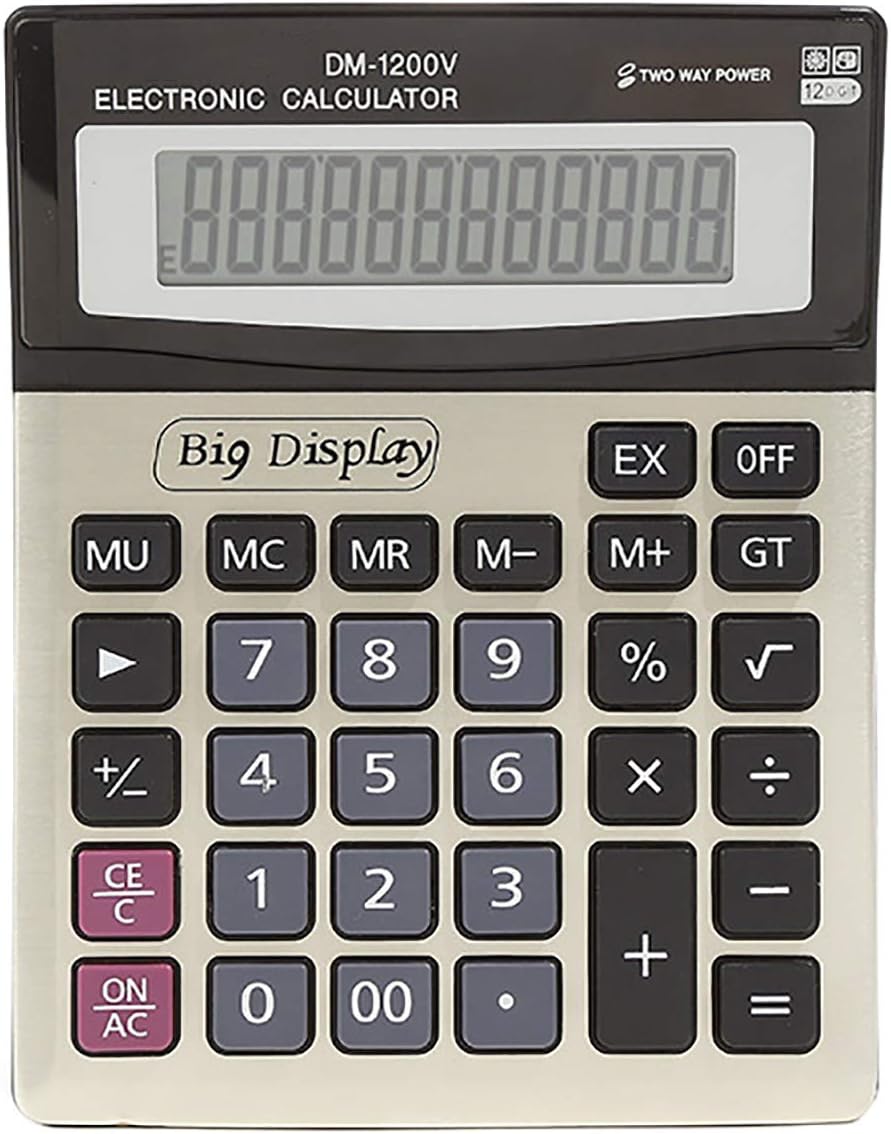 Large Display 12-Digit Desktop Office Calculator