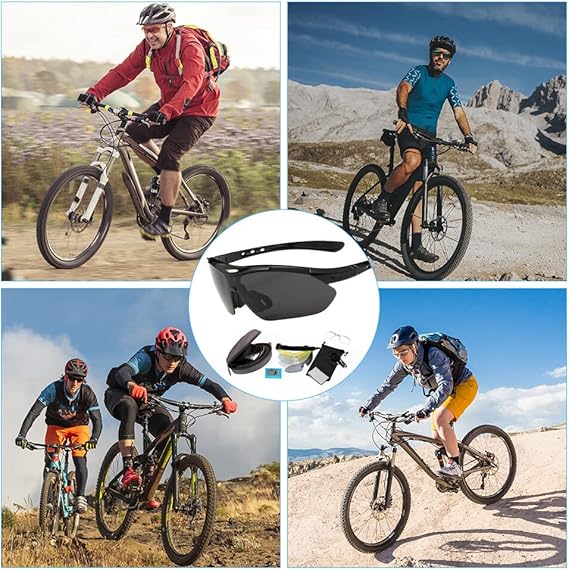 Polarize Sports Cycling Sunglasses with 5 Interchangeable Lenses