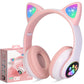 Kids Wireless Cat Ear LED Headphones