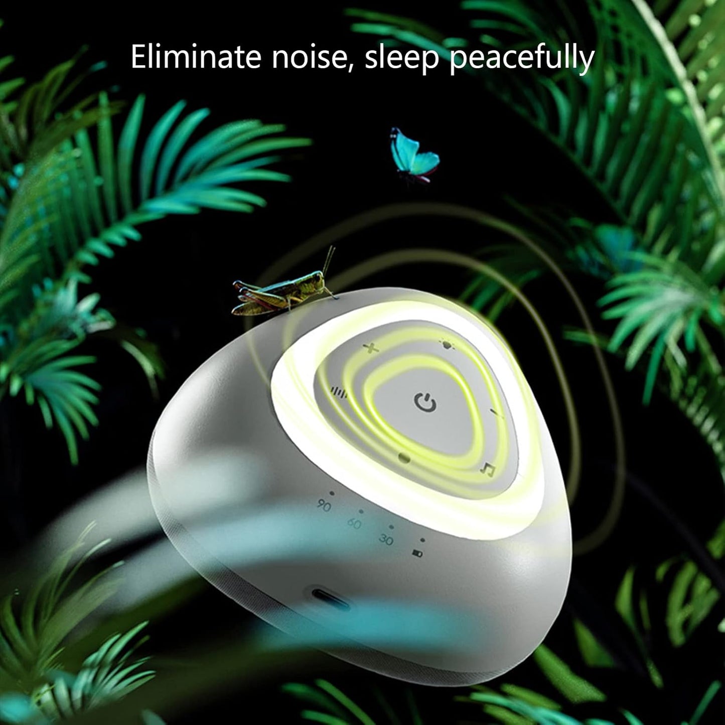 Bluetooth White Noise Machine with LED Night Light