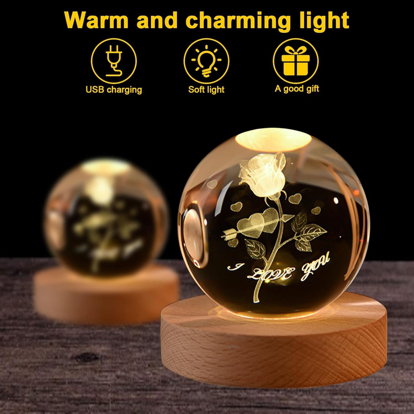 Crystal Ball LED Luminous Night Light