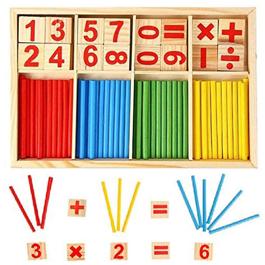 Educational Math Box with Counting Sticks