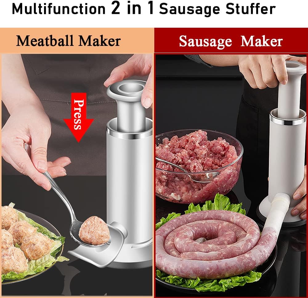 2-in-1 Sausage Stuffer & Meatball Maker