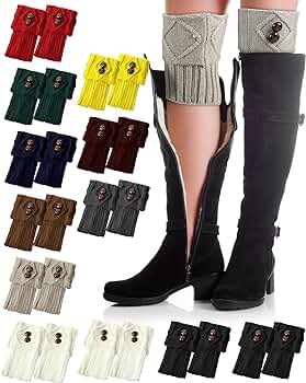 Boot Cuffs with Button Detail