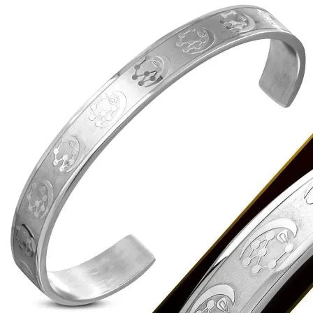 8mm Half Moon Cuff Bangle in Solid 316L Stainless Steel