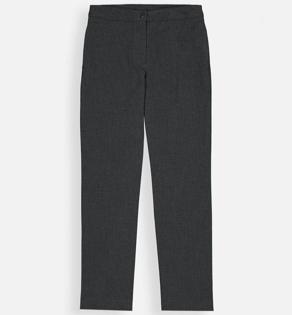 Easy Care Girls Regular Fit Grey School Trousers - Size 40