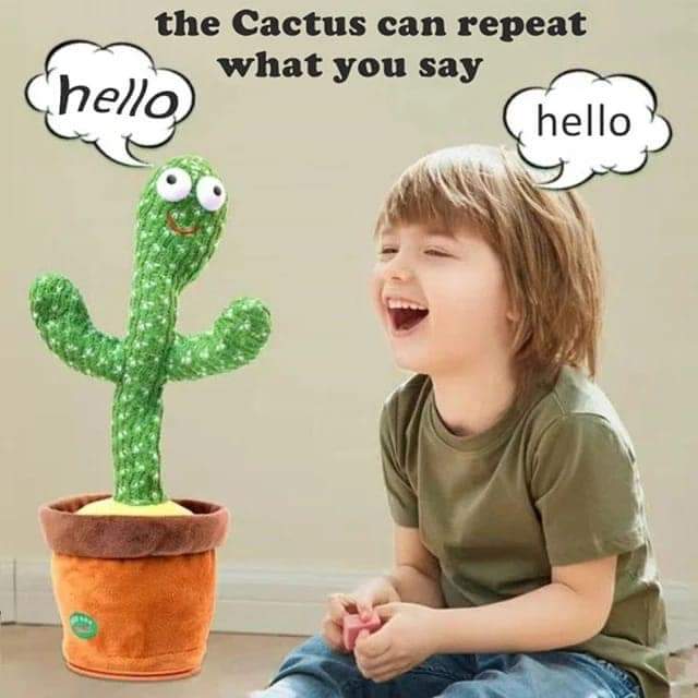 Dancing Cactus Mimicking Light Up Interactive Toy