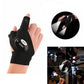LED Flashlight Gloves Hands-Free Fingerless Light 1 Pair (Left + Right Hand)