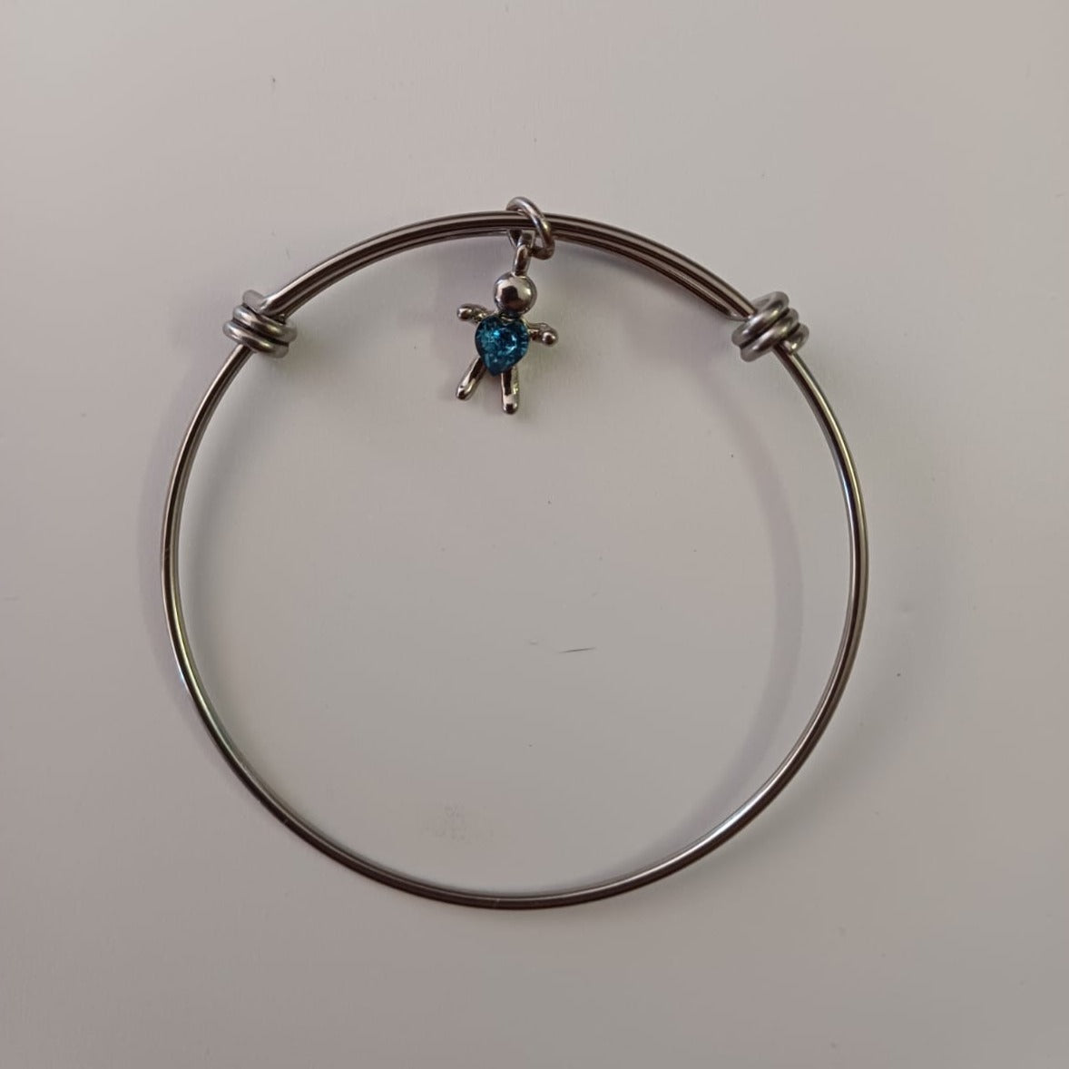 Bracelet with Blue Stone Boy Charm