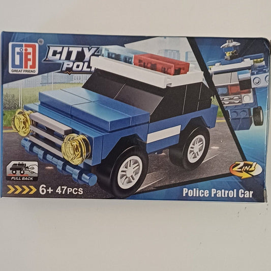 City Police Patrol Car Mini Block Set