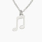 Musical Note on Silver Chain Necklace