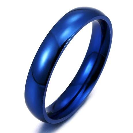 Midnight Blue 316L Stainless Steel Ring - Size 7(N+)