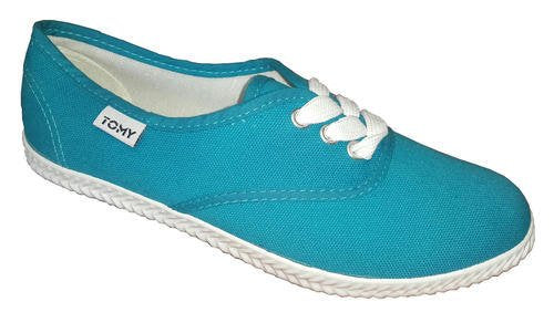 Genuine Takkies Canvas Flats in Turquoise - Size 4