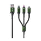 USB Fast Charge Data Cable 6A 3 in 1 Type-C Charger
