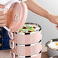 Thermal Insulated Stainless Steel Triple Layer Lunch Box