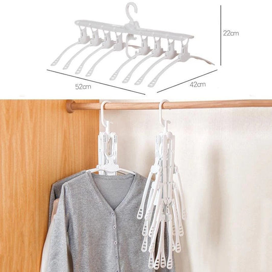 Retractable Magic Clothes Rack Hanger Set