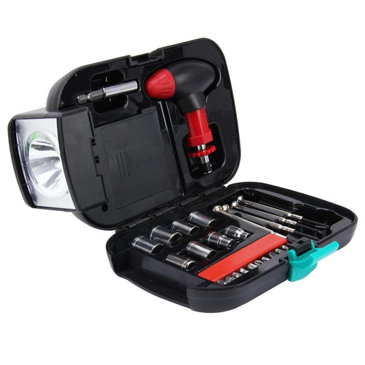 24 PCS Portable Flashlight Tool Box Set