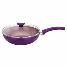 Wellberg 24 cm Pan With Lid - Purple