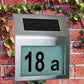 Stainless Steel Solar Powered House Number Sign