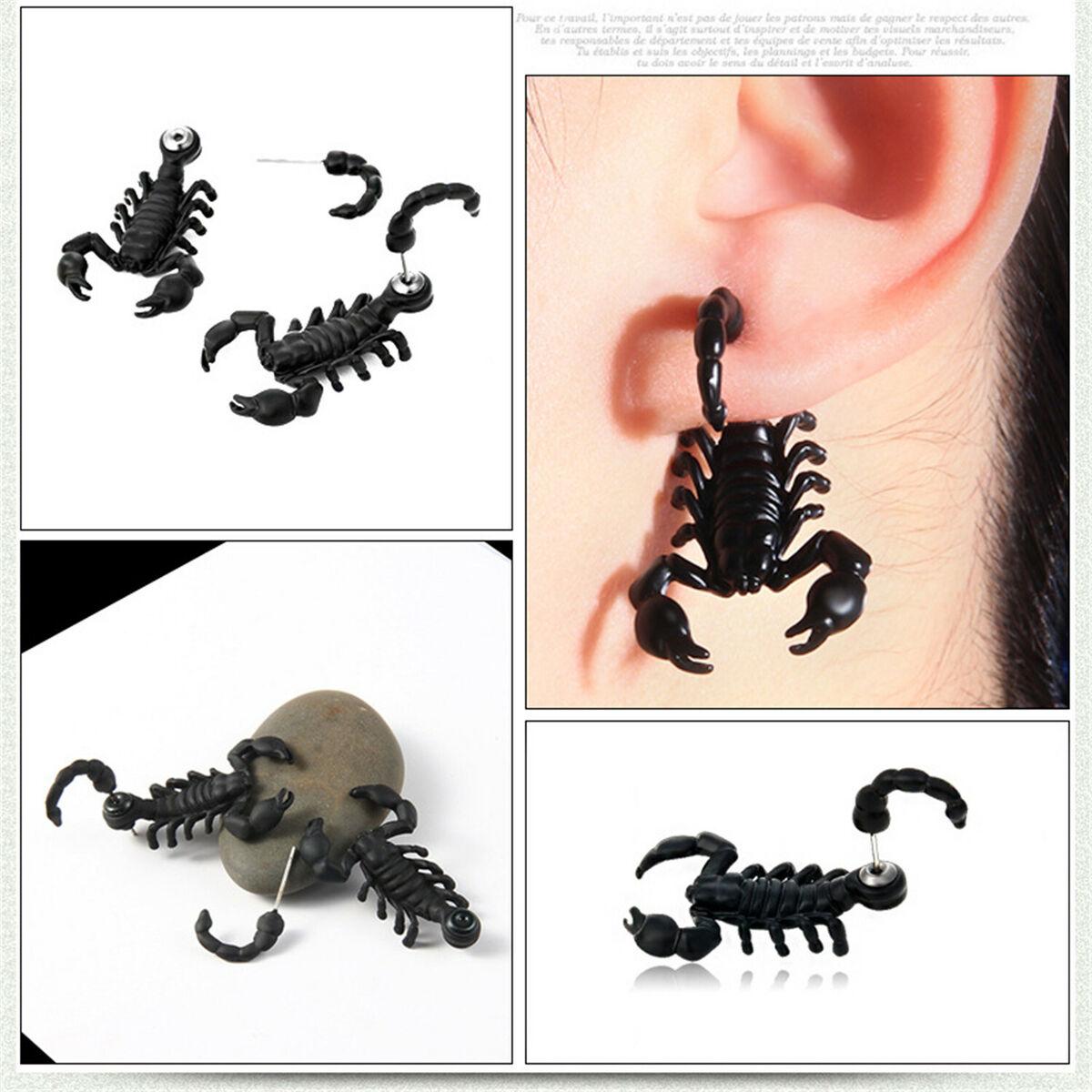 Punk Alloy Scorpion Stud Earrings