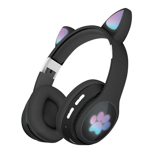 Kids Wireless Cat Ear LED Headphones