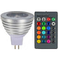 RGB Colour Change LED Light Bulb and Remote Control - PIN TYPE