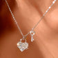Heart-Shaped Lock and Key Necklace
