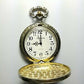 Retro Bronze Fish Quartz Pocket Watch