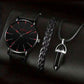 Men's Watch Set with Necklace and Bracelet