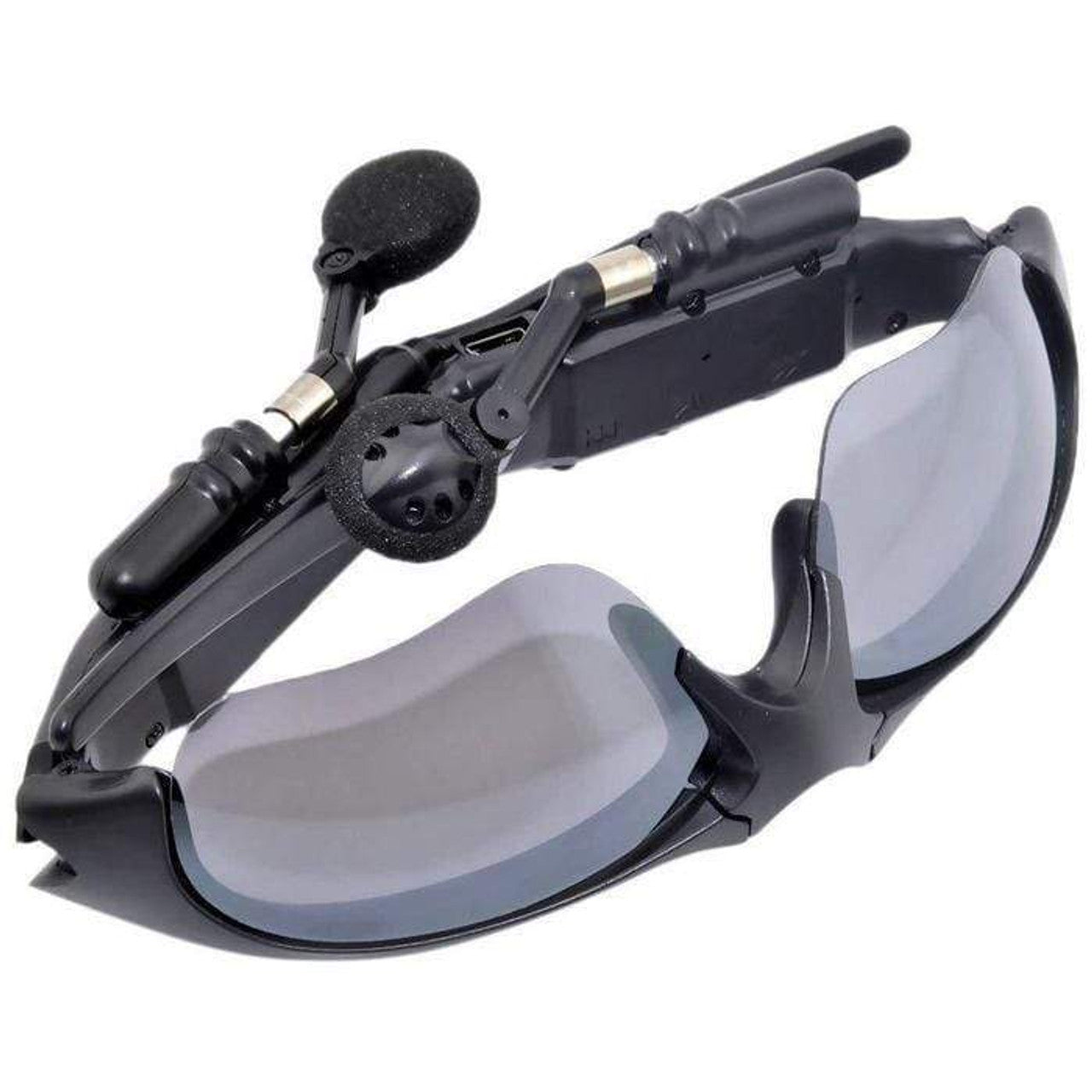Smart Bluetooth Sunglasses with Wireless Earphones Attached for Hands-Free Calling