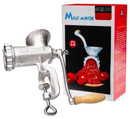Heavy Duty Hand Operated Kitchen Meat Mincer, Grinder (No.10)