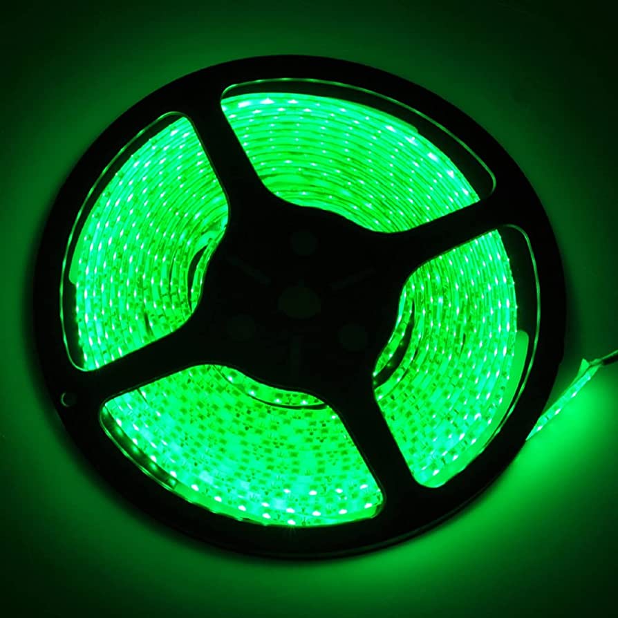 12V Bright 5M Waterproof SMD LED Strip Light - Green