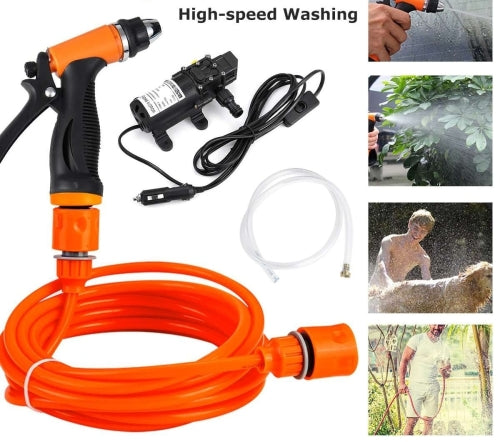 12V High-Pressure Portable Electric Water Pump Car Washer Set