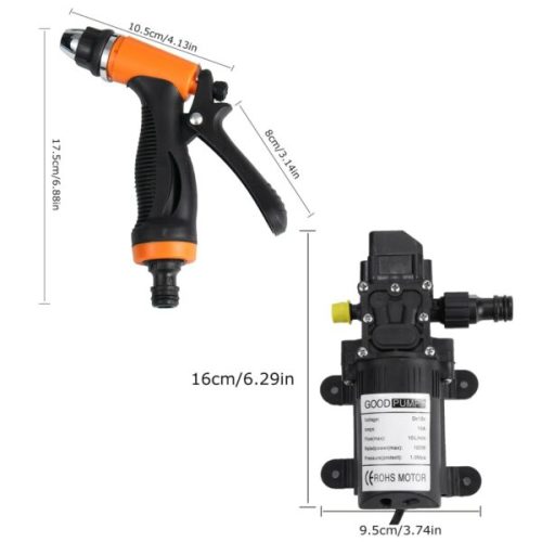 12V High-Pressure Portable Electric Water Pump Car Washer Set