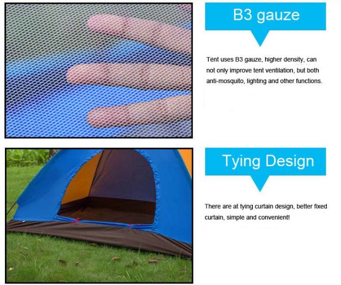 2 Man Tent in Zipper Bag - Lightweight & Easy to Install (200 X 150 X 110 Cm) freeshipping - Dealz4all Store