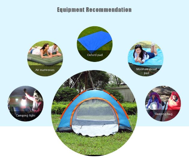 2 Man Tent in Zipper Bag - Lightweight & Easy to Install (200 X 150 X 110 Cm) freeshipping - Dealz4all Store