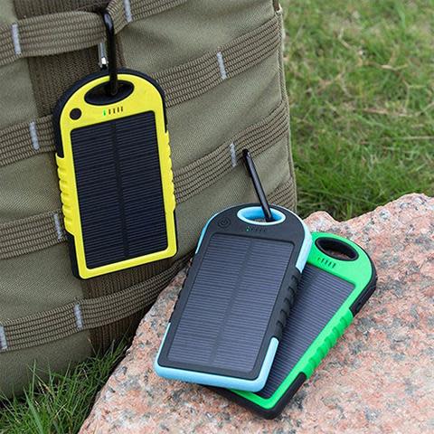 5000mAh Portable Waterproof Solar Charger Double USB Power Bank freeshipping - Dealz4all Store