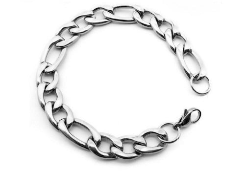 316L Unisex Heavy STAINLESS STEEL Figaro link Chain Bracelet 22cm freeshipping - Dealz4all Store